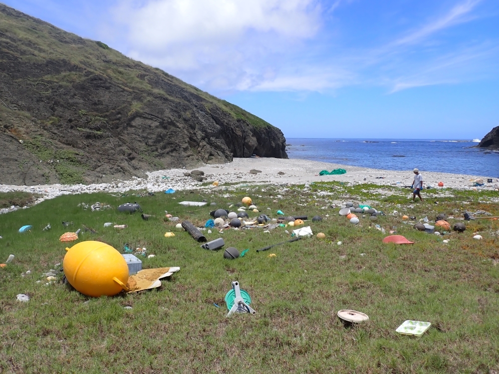 海岸清掃前の写真