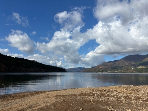 白浜から見た芦ノ湖　