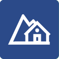 #山と家のアイコン