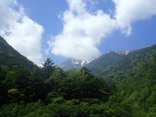 開山祭当日、広河原から見た北岳