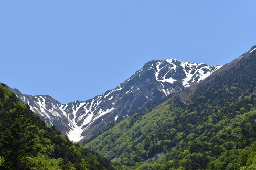 雲一つない快晴の北岳