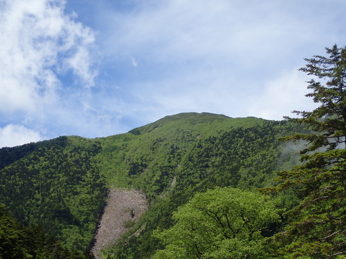 長衛小屋から見た仙丈ヶ岳方面