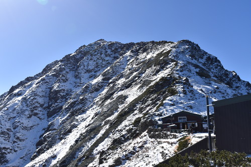 北岳肩ノ小屋から見た北岳方面