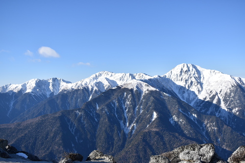 白銀の白峰三山