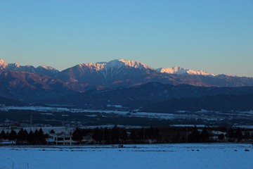 南アルプスの山並み